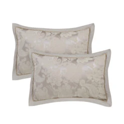 Catherine Lansfield Opulent Jacquard Champagne Pillowcase Pair