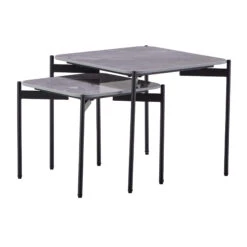 Greta Grey Marble Effect Nest Of Tables