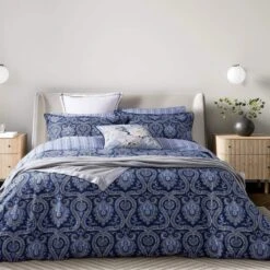 Bedeck Of Belfast Ellis Navy Floral Cushion -Housing Units Furniture Store 19e7321483134d24031bbb48c10efaf4