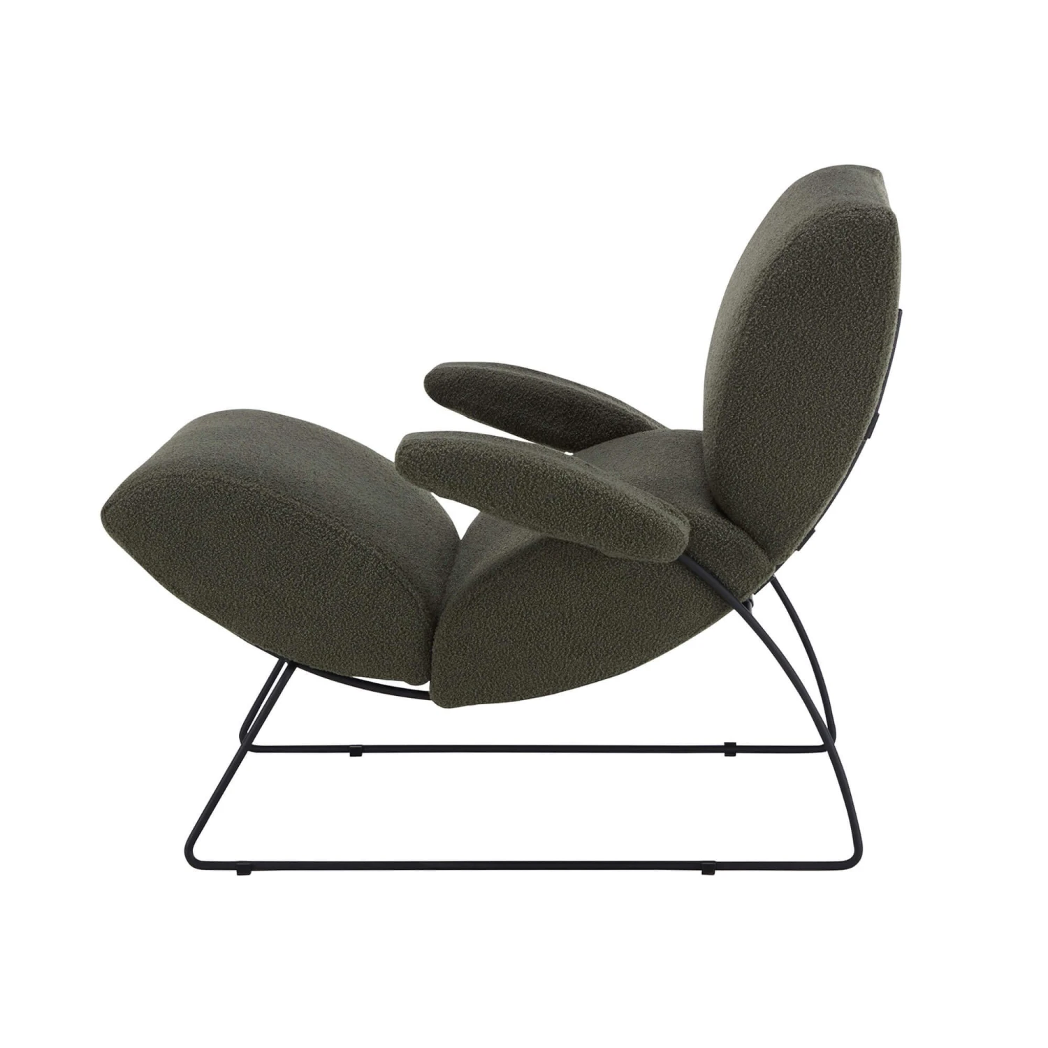 Fama Neox Charcoal Fabric Armchair & Footstool 4 Fama Neox Charcoal Fabric Armchair & Footstool - Image 4