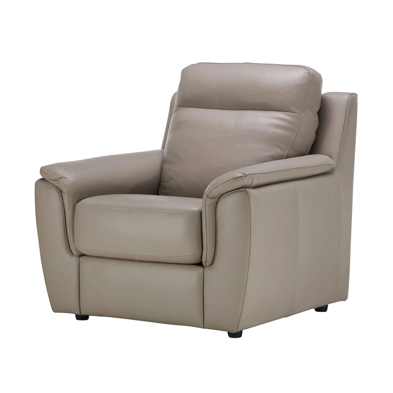 Mario Taupe Leather Armchair 2 Mario Taupe Leather Armchair - Image 2