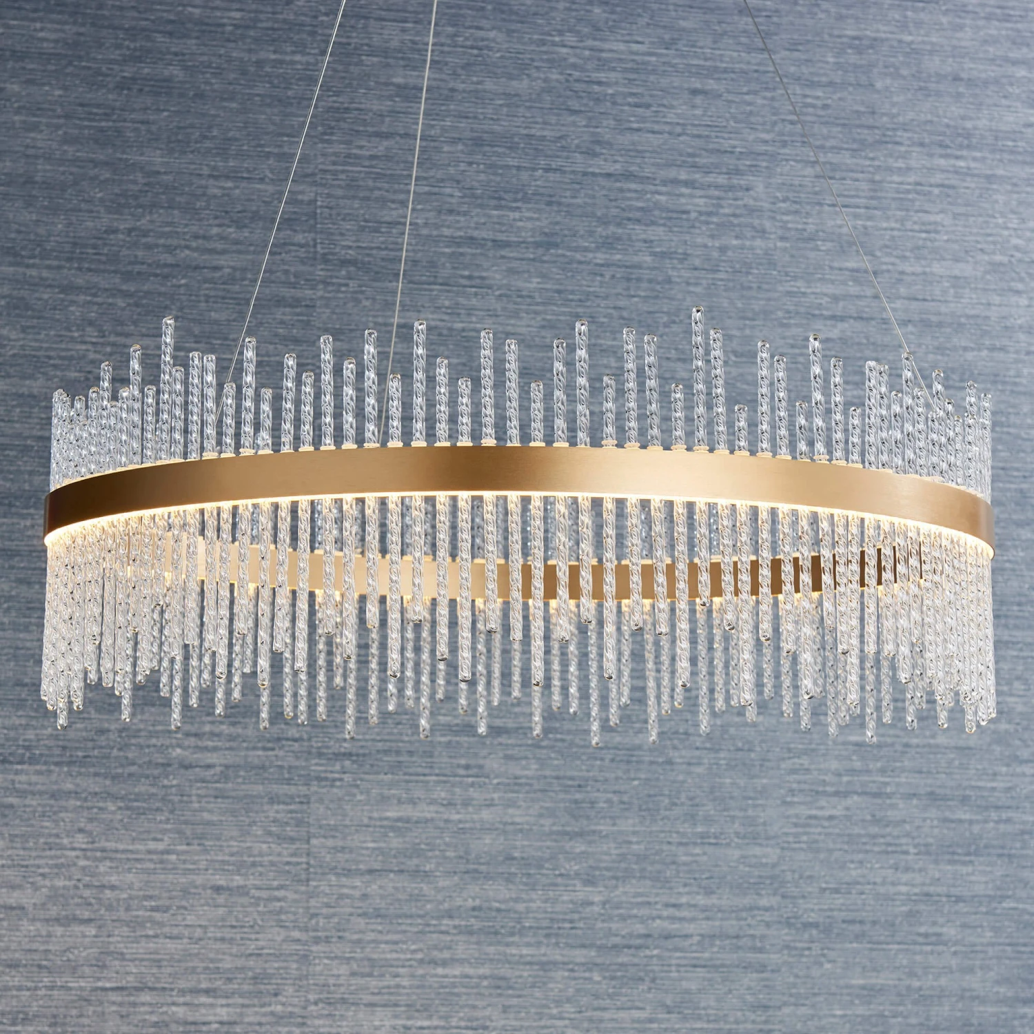 Round Glass Rod LED Pendant Light 1 Round Glass Rod LED Pendant Light