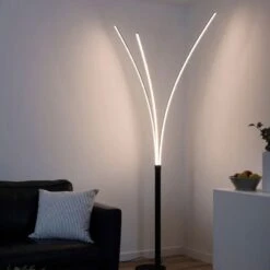Maja Black 3 Arm LED Floor Lamp