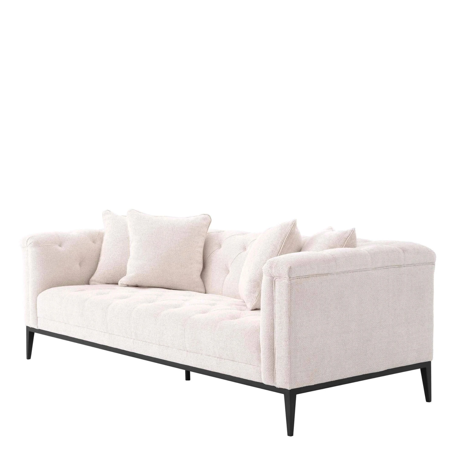 Eichholtz Cesare 3 Seater Sofa In Lyssa Off-White Fabric 3 Eichholtz Cesare 3 Seater Sofa In Lyssa Off-White Fabric - Image 3