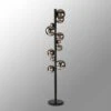 Miyako Satin Black & Chrome 11 Light Floor Lamp