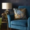 Laurence Llewelyn-Bowen Down The Dilly Ochre Blue Cushion