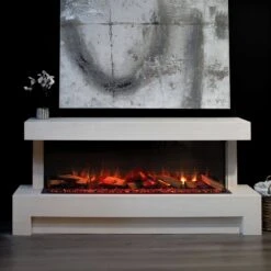 Durante Limestone Fireplace Suite For Onyx Avanti 150 Electric Fire