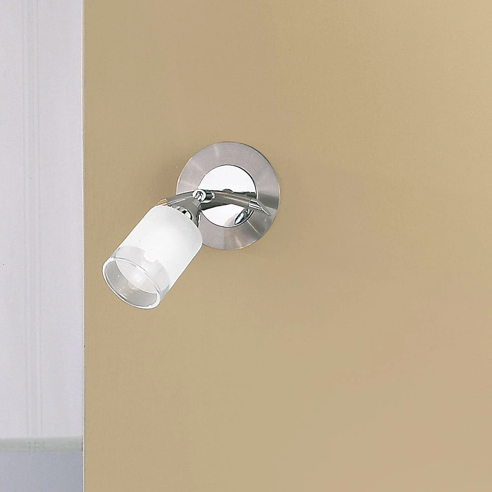 Campani Satin Nickel One Wall Light 1 Campani Satin Nickel One Wall Light
