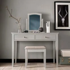 Ascot Soft Grey 2 Drawer Dressing Table
