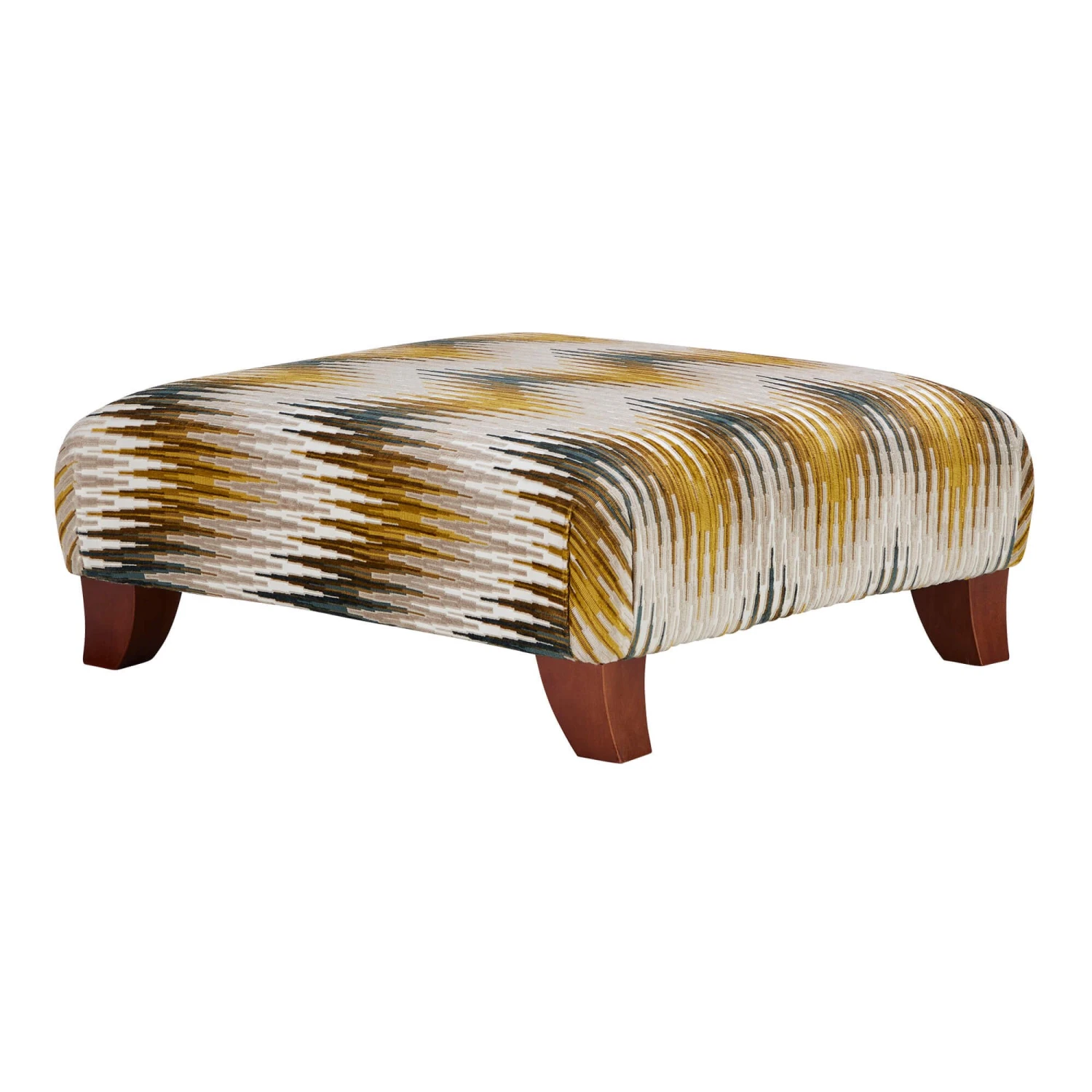 Leandra Chevron Patterned Fabric Designer Footstool 2 Leandra Chevron Patterned Fabric Designer Footstool - Image 2