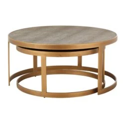 Stellar Set Of 2 Grey Shagreen Coffee Tables -Housing Units Furniture Store 1df38e4cd7f2ca9f8ea8c624c28a2232