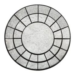 Gloria Circular Mirror Antique Gunmetal