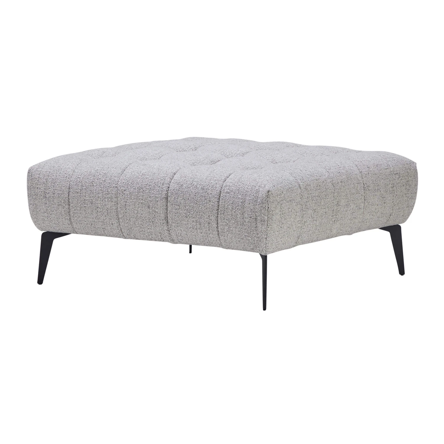 Montreal Large Light Grey Fabric Footstool 2 Montreal Large Light Grey Fabric Footstool - Image 2