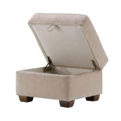 Haddon Imperial Oyster Fabric Maine Footstool With Storage -Housing Units Furniture Store 2007c809eade8f08f047a40b3aa121d0