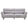 Corniche Grey Fabric 3 Seater Sofa