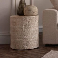 Glass House Miloa Round Textured Lamp Table