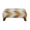 Leandra Chevron Patterned Fabric Designer Footstool