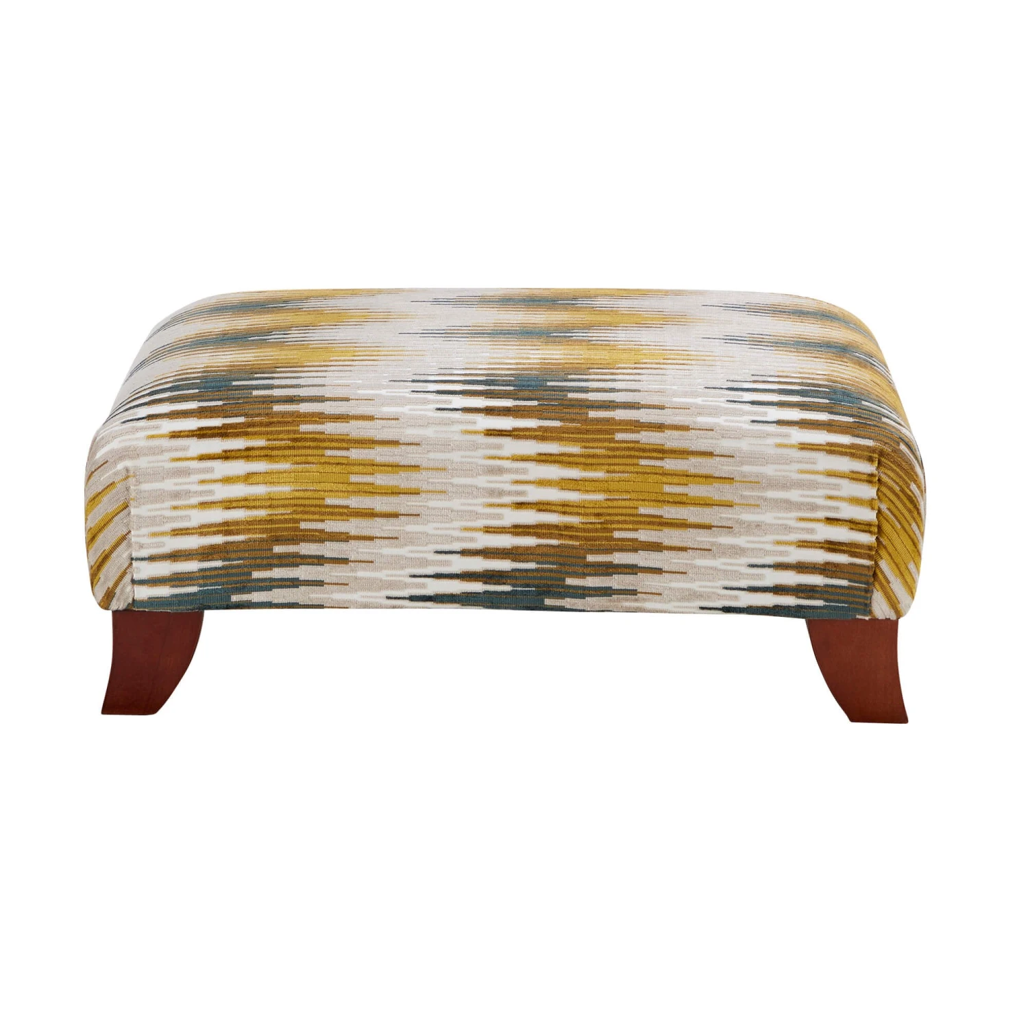 Leandra Chevron Patterned Fabric Designer Footstool 1 Leandra Chevron Patterned Fabric Designer Footstool