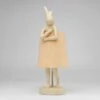 Cream Modest Rabbit 50cm Table Lamp With Peach Shade