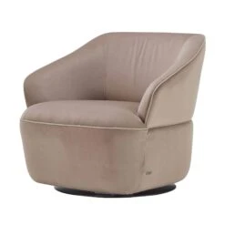 Natuzzi Editions Damen Beige Fabric Swivel Chair -Housing Units Furniture Store 222ef91385ea80eef3a2261d025055fc