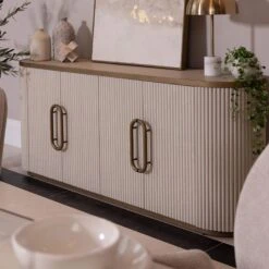 Serenity White Reeded 4 Door Sideboard -Housing Units Furniture Store 22dc347040e692fba150d8efd05a9d12