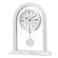 Colney Silver Pendulum Table Clock
