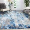Prismatic Blue Grey 419 X 297cm Wool Rug