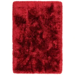 Plush Shaggy Red 140cm X 200cm Rug