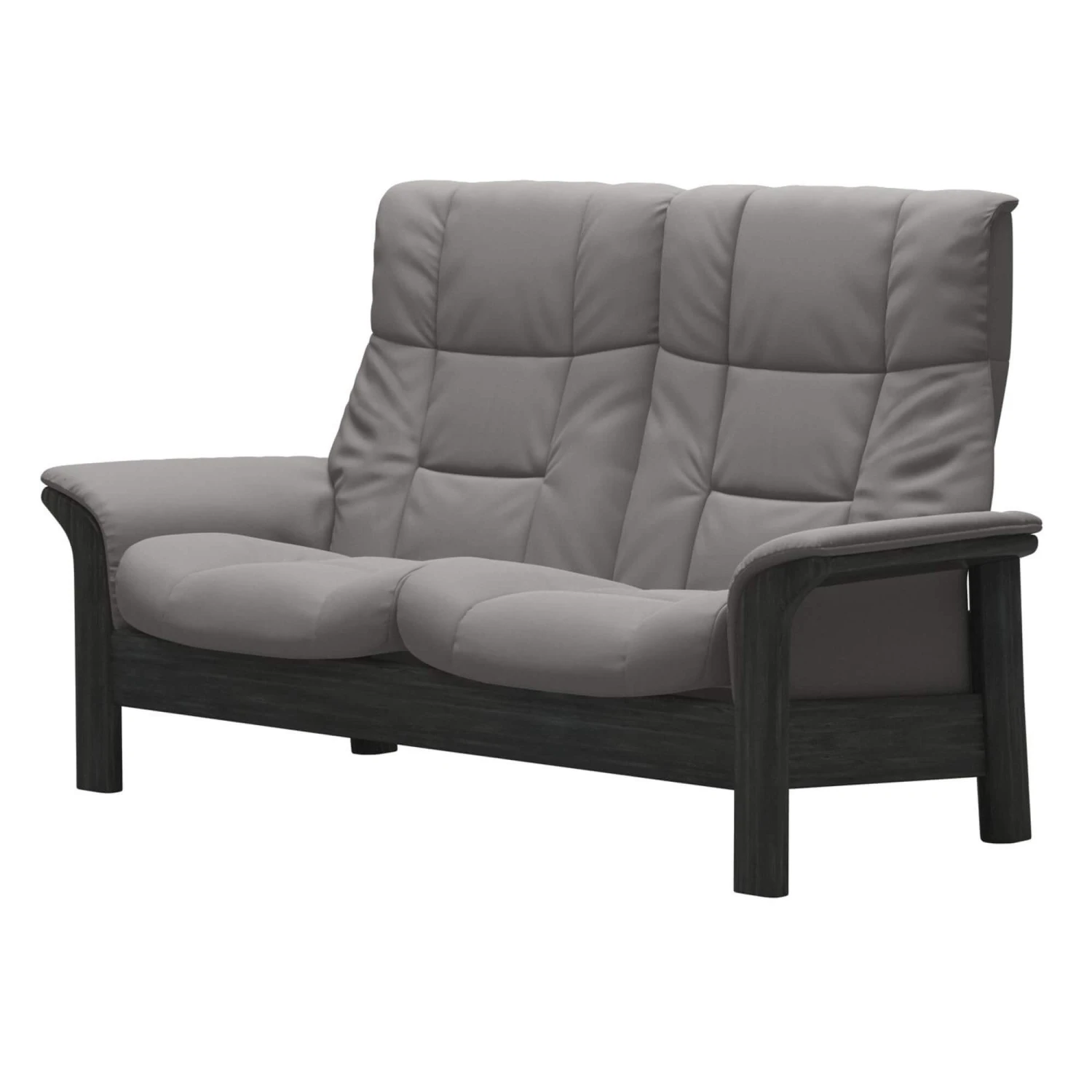 Stressless Buckingham 2 Seater Recliner Sofa In Paloma Silver Grey – Quickship 2 Stressless Buckingham 2 Seater Recliner Sofa In Paloma Silver Grey – Quickship - Image 2