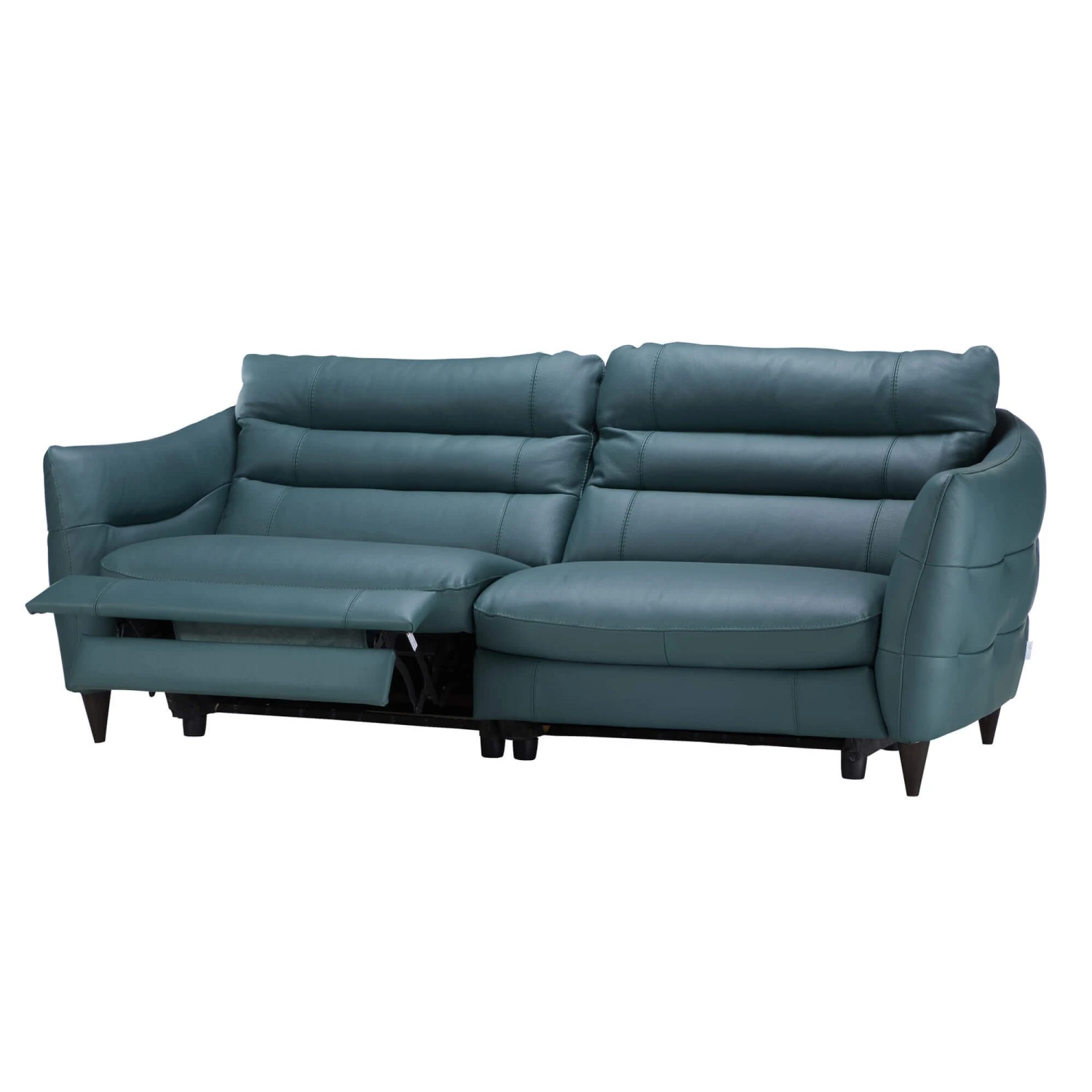 Carrera Teal Blue Leather 3 Seater Maxi Electric Recliner Sofa 3 Carrera Teal Blue Leather 3 Seater Maxi Electric Recliner Sofa - Image 3