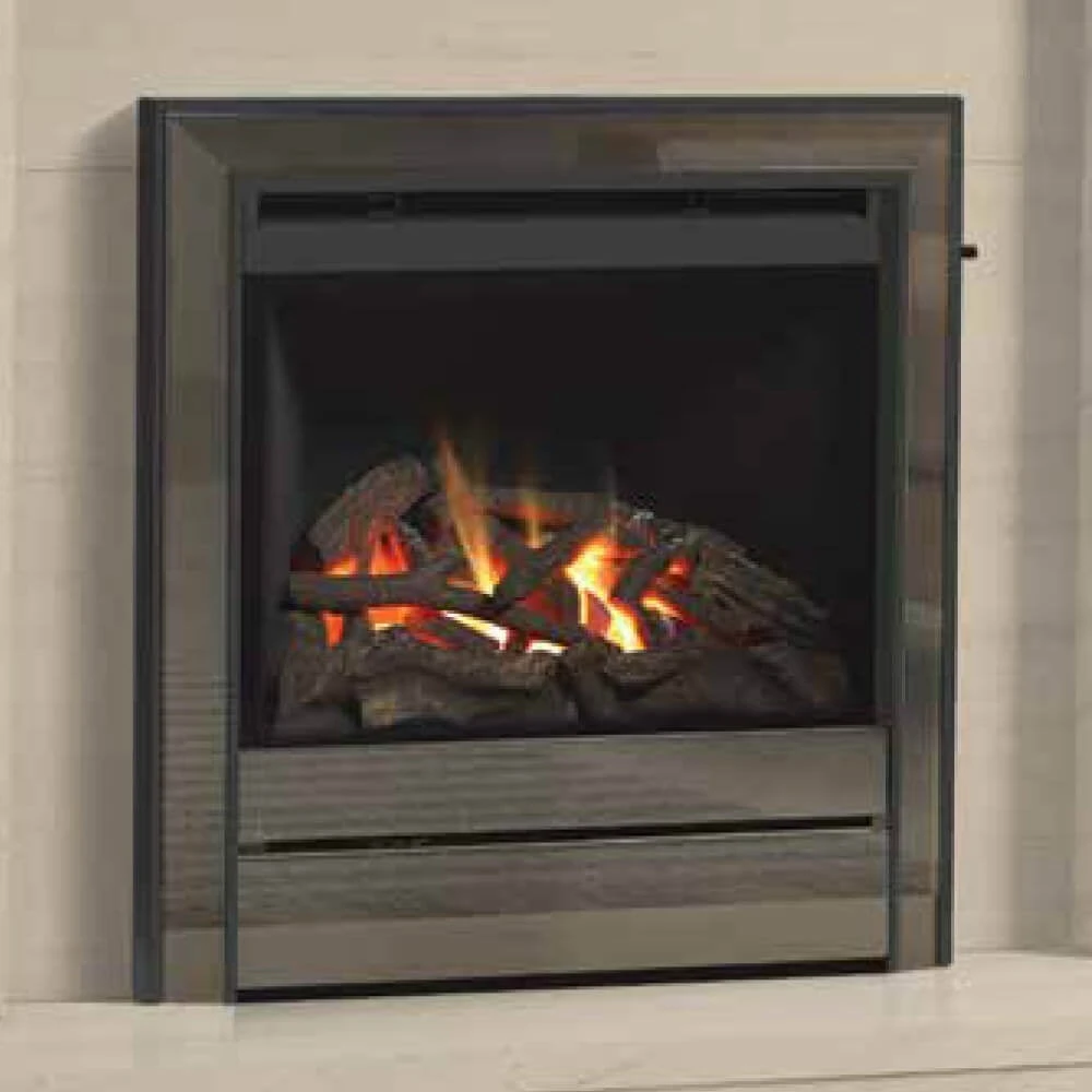 Chollerton Black Nickel 22" Gas Fire With Logs 1 Chollerton Black Nickel 22" Gas Fire With Logs