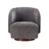 Elliot Swivel Armchair In Coal Amigo Dark Grey Fabric