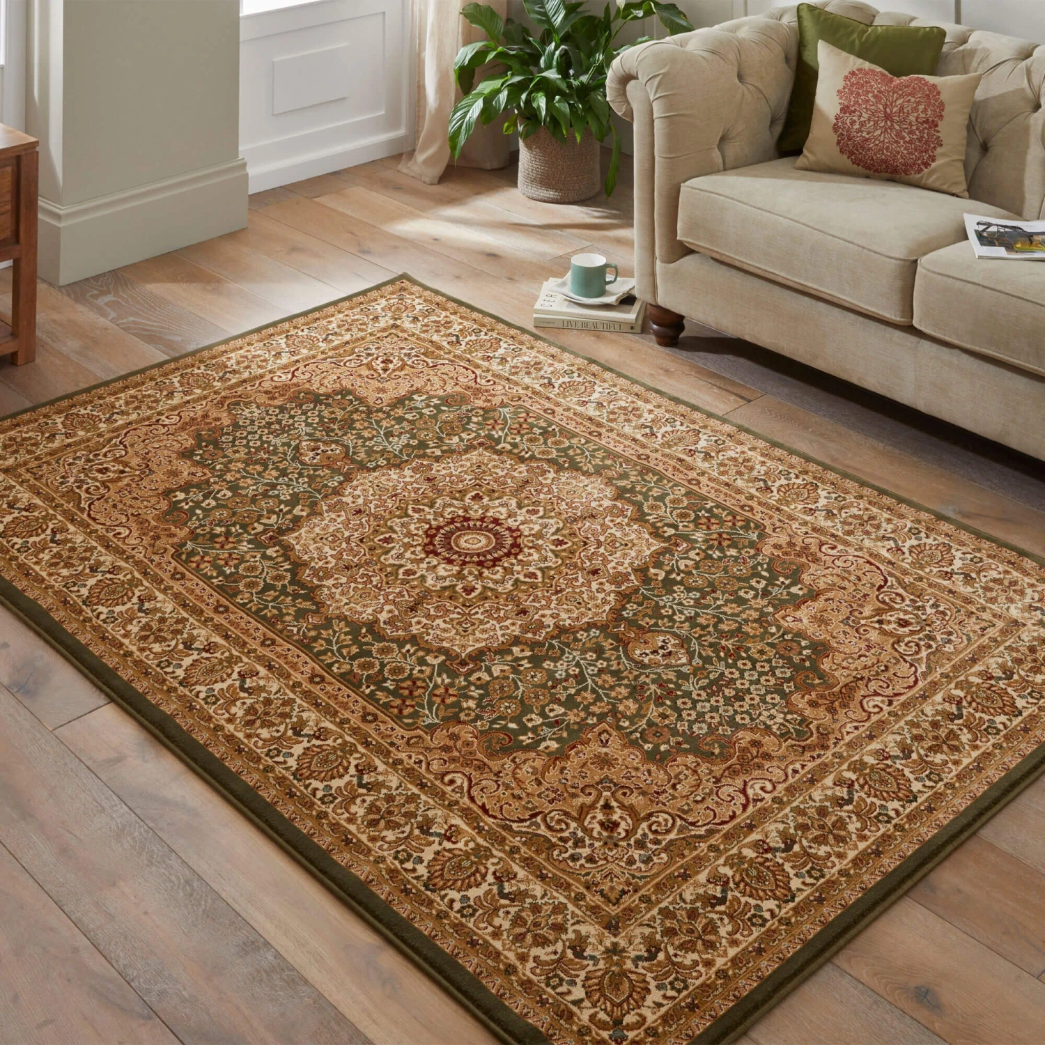 Grand Heritage Green 160cm X 230cm Rug 1 Grand Heritage Green 160cm X 230cm Rug