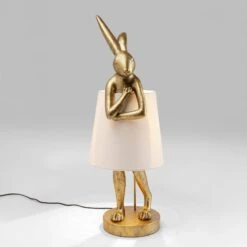 Gold Modest Rabbit 88cm Table Lamp With White Shade -Housing Units Furniture Store 25ff784e6fba14a7cf9d253f7c1e27c3