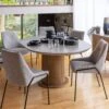 Ariana Round Concrete Effect Top Dining Table