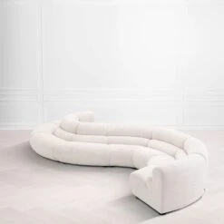 Eichholtz Lindau Large Modular Corner Sofa In Lyssa Off White Fabric