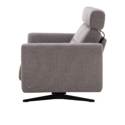 Stressless Stella 2 Seater Sofa In Holly Greige Fabric & Matt Black -Housing Units Furniture Store 279da8e56aa7854328f94350ca506f3c 1