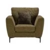 Isabella Olive Green Fabric Armchair