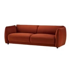Glass House Thorne Rust Orange Fabric 3 Seater Sofa -Housing Units Furniture Store 27f845cd6513ecefac7cdf6700d38da1