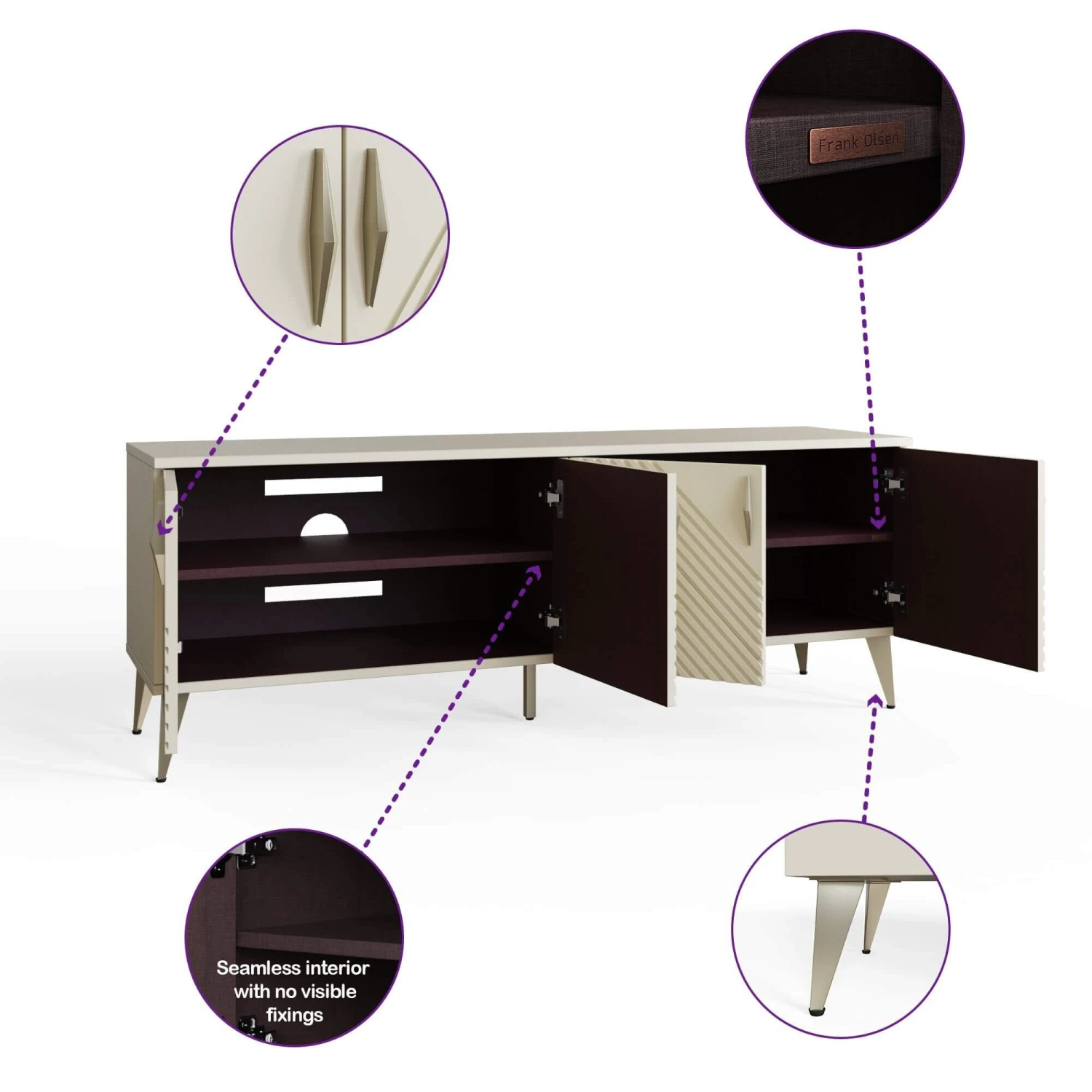 Frank Olsen Ava White TV Unit 3 Frank Olsen Ava White TV Unit - Image 3