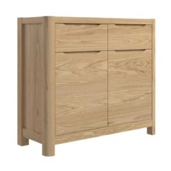 Stockholm Light Oak Compact 2 Door 2 Drawer Sideboard -Housing Units Furniture Store 289930666c87327a3f1e79662985be86