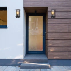 Grace Matt Black Motion Sensor LED Outdoor Wall Lamp