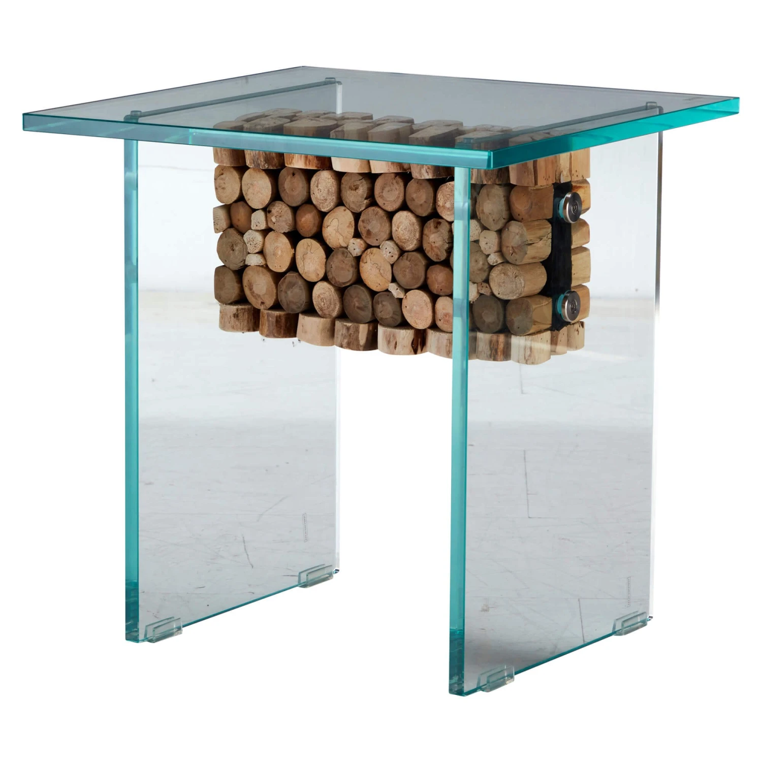 Naturalis Wood And Glass Side Table 2 Naturalis Wood And Glass Side Table - Image 2