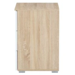 Hartwell White Three Drawer Bedside Chest -Housing Units Furniture Store 29c3eb61d40af4914a0642631bcdac44