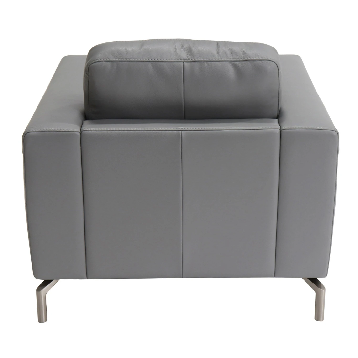 Natuzzi Editions Milano Grey Leather Armchair 4 Natuzzi Editions Milano Grey Leather Armchair - Image 4