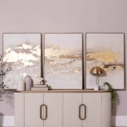 Serenity 3 Piece Canvas Textured Paintings