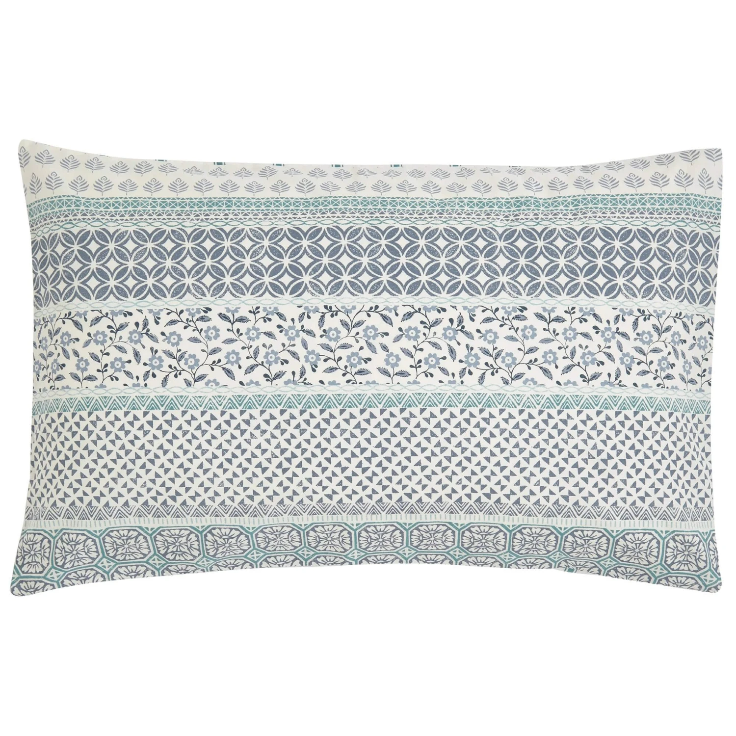 Bedeck Of Belfast Folk Stripe Blue & Teal Double Duvet Set 2 Bedeck Of Belfast Folk Stripe Blue & Teal Double Duvet Set - Image 2