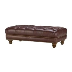 Wentworth Kodak Clove Brown Leather Rectangular Footstool -Housing Units Furniture Store 2d1a38a0c7cf9e765f00acf6dd494158