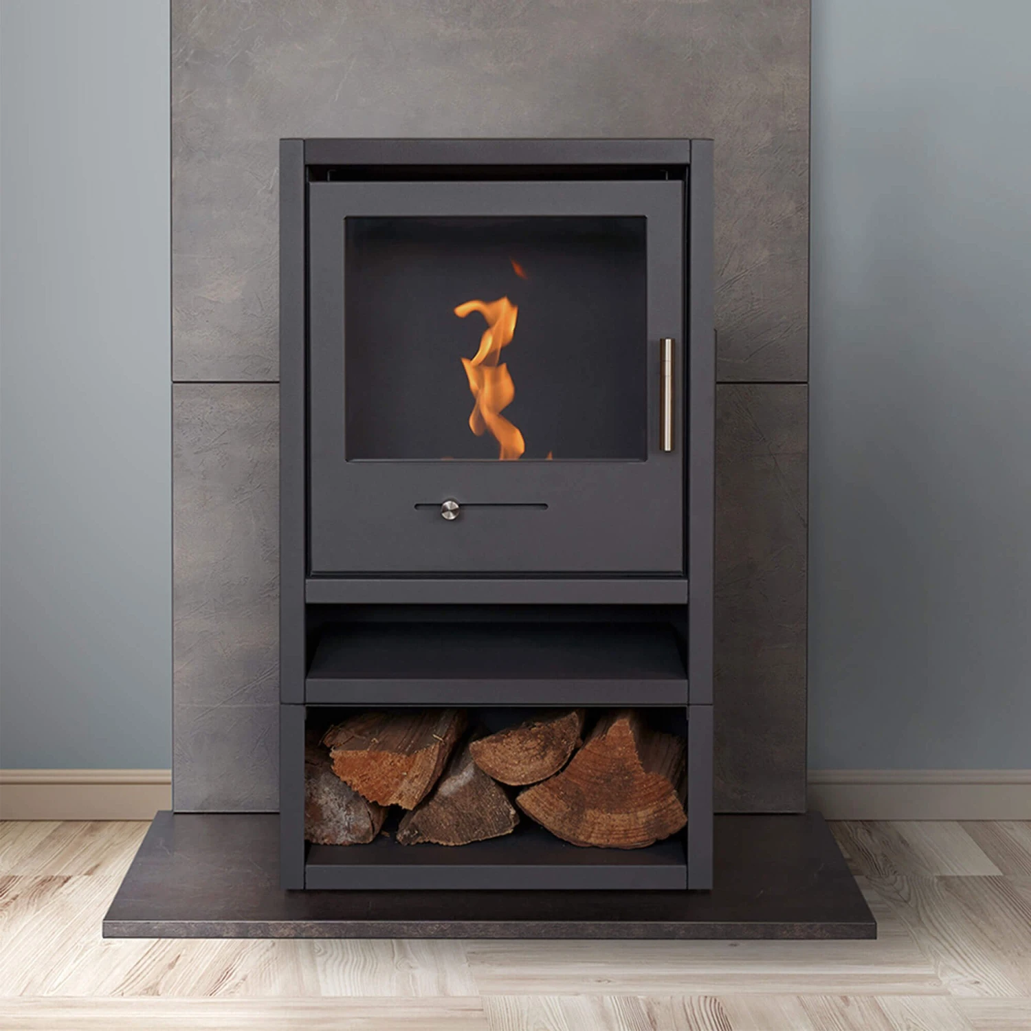 OKO S1 Bioethanol Stove With Log Store 2 OKO S1 Bioethanol Stove With Log Store - Image 2