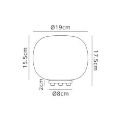 Henrik Matt Black & Frosted White Small Oval Glass Table Lamp -Housing Units Furniture Store 2dbbe8fecec315cacf11c0be522d4930